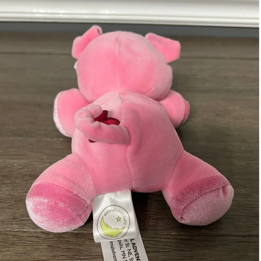Animal Adventure Pink Pig Plush Stuffed‎ Animal Toy with Heart Tail Kids
